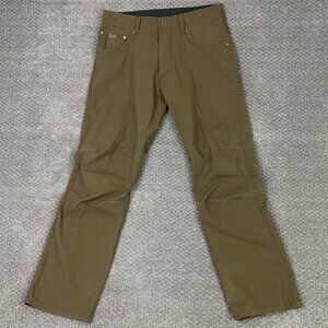 Kuhl Revolvr Pants Men's 32 x 30 Measures 34 x 30 Dark Khaki Hiking Outdoor